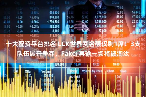 十大配资平台排名 LCK世界赛名额仅剩1席！3支队伍展开争夺，Faker再输一场将被淘汰